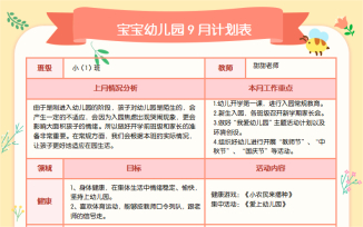 月计划表